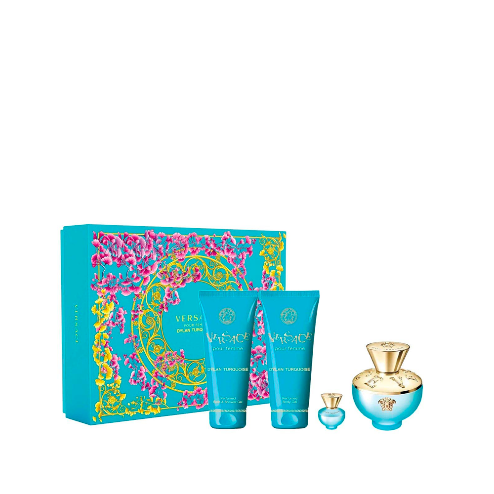 Set Versace Dylan Turquoise 4 pzs