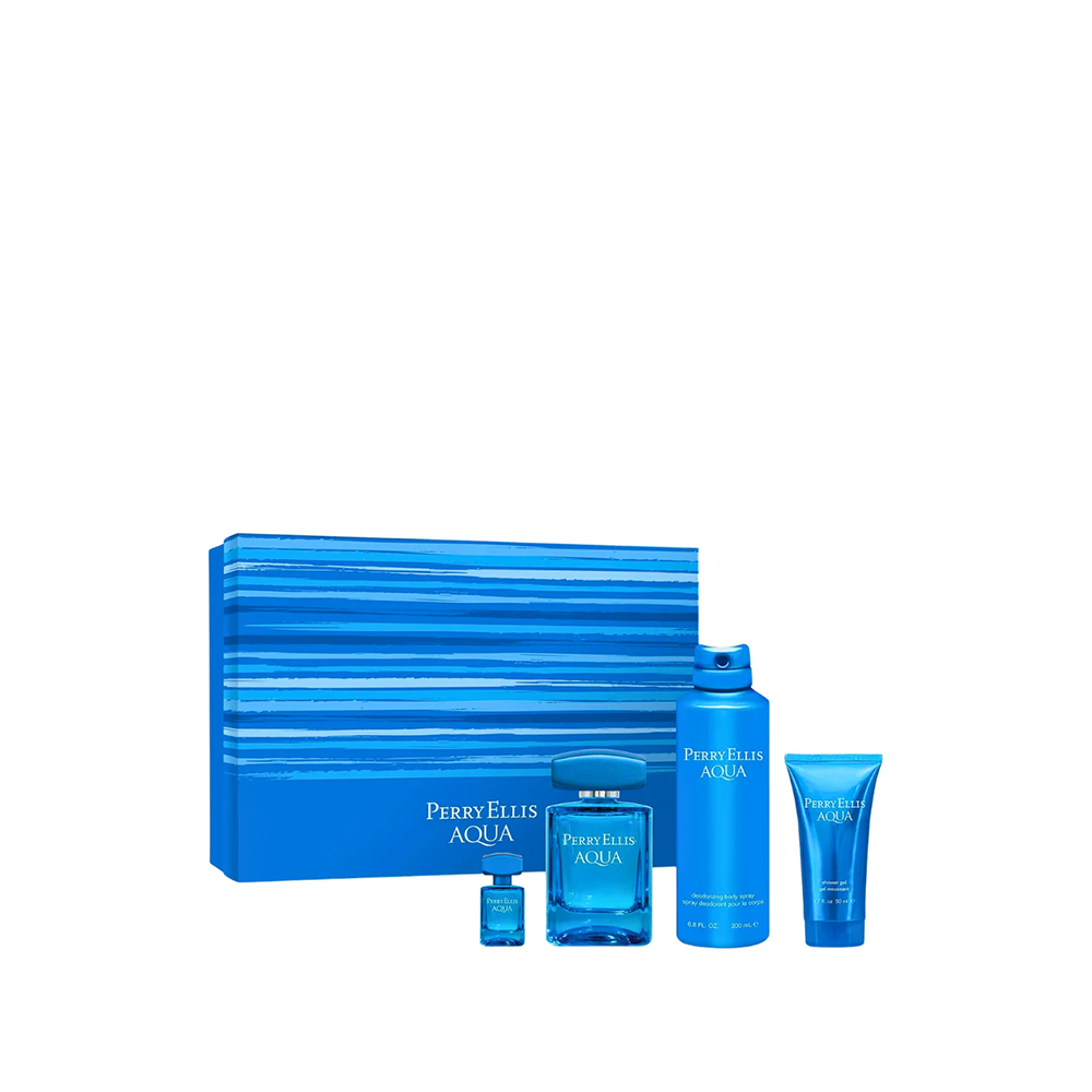 Set Perry Ellis Aqua 4 pzs